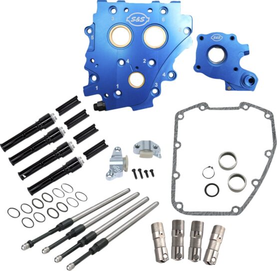 S&S Cam Chest Kit Chain Drive Black Pushrods for Harley Twin Cam