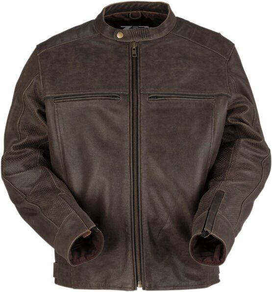Z1R Indiana Leather Jacket Brown Men's 5XL
