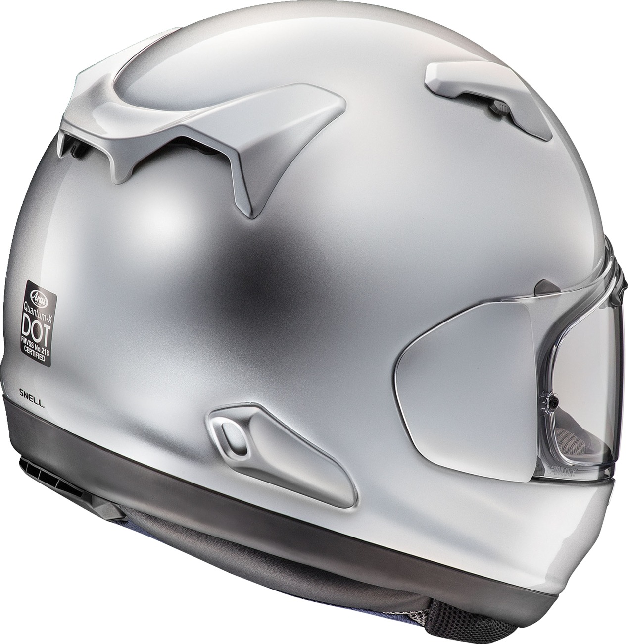 Arai Quantum-X Solid Helmet Aluminum Silver - Small - Image 3