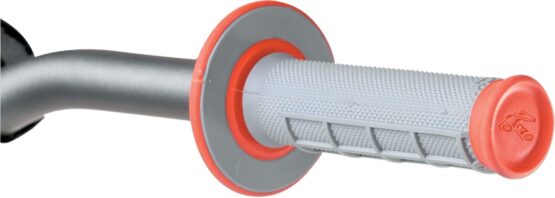 MX Dual Compound Grips 1/2 Waffle - Grey/ Orange - Image 2