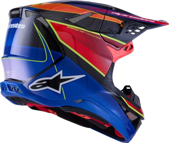 Alpinestars Supertech M10 Era MIPS Helmet Gloss Blue/Red/Yellow Fluo Large - Image 4