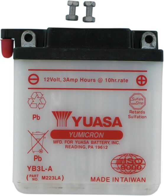 Yuasa YB3L-A 12V Conventional Battery For Honda XL/NS Models