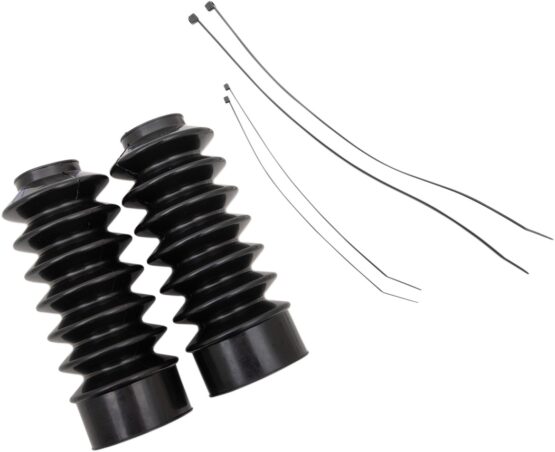 Drag Specialties Fork Boots Black Rubber Pair