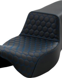 Saddlemen Step-Up Seat Honeycomb Blue Stitch FL 08-23 Extended Reach
