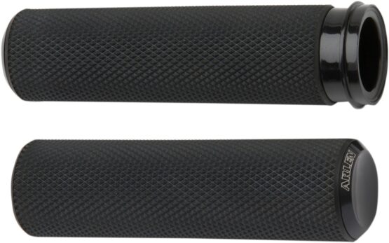 Arlen Ness Fly-By-Wire Fusion Series Grips Black Knurled
