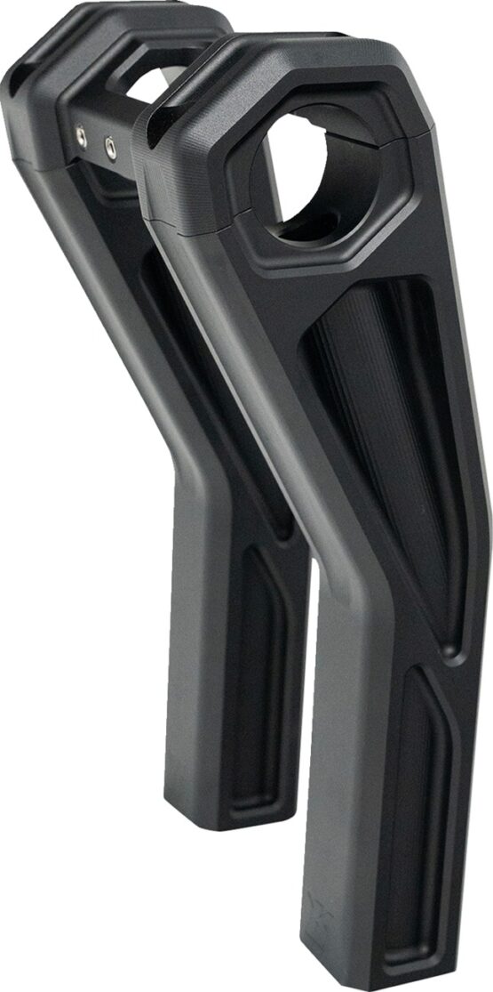 Kodlin USA Ascent Pro 8in Pullback Black Risers For Harley 3-1/2in On-Center