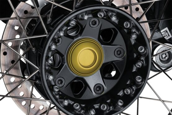 Kuryakyn Lodestar Rear Axle Sliders Gold Fits BMW R1200/1250 R Nine T - Image 3