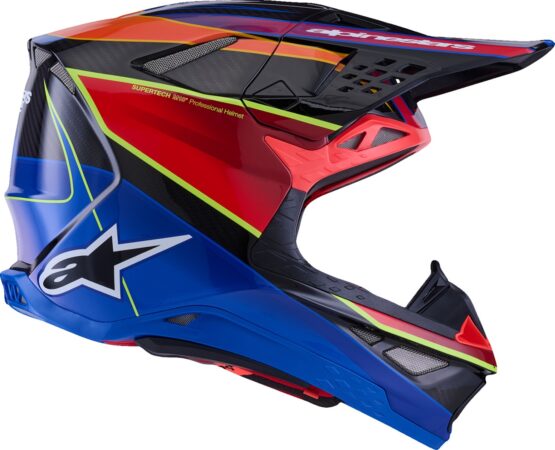 Alpinestars Supertech M10 Era MIPS Helmet Gloss Blue/Red/Yellow Fluo Large - Image 5