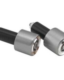 Anodized Aluminum Motorcycle Billet Bar Ends - Silver
