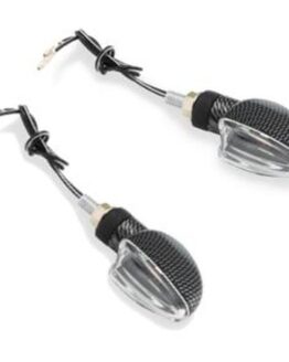 Ultra Small Mini Marker Light V Shaped - Clear Lens - Carbon Housing