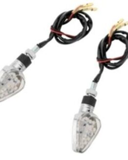 Motorcycle LED Turn Signals - Arrow Head - Chrome - Amber L.E.D.