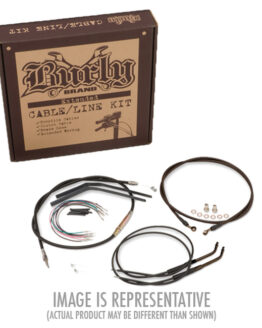 Burly Black Control Cable Kit 16" Ape Hanger Non-ABS Fits Softail