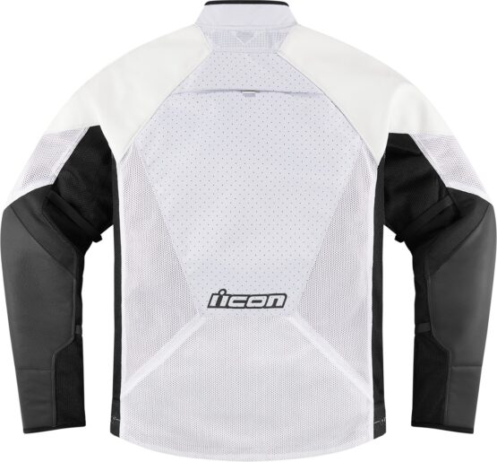 ICON Mesh AF Leather Jacket Men's Small White/Black - Image 4