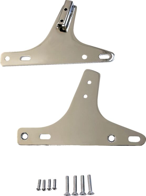 Drag Specialties Chrome Sissy Bar Side Plates For Harley FL/FLH