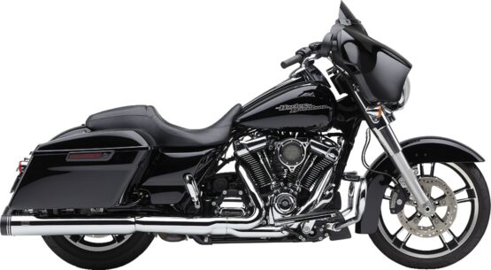 Gen 2 Neighbor Haters Slip-Ons Chrome/Black 4" Fits FLH/FLT 2017-2022 - Image 2