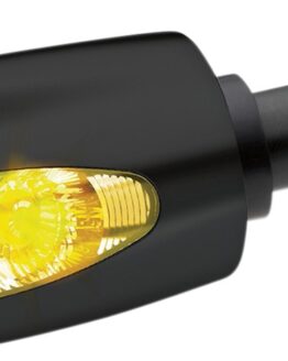 Kuryakyn BL 1000 Marker Lights Satin Black White/Amber Handlebars