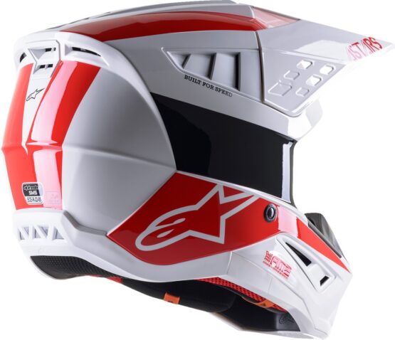 Alpinestars SM5 Bond Gloss Red Helmet (Medium) Unisex Adult - Image 2