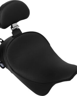 Drag Specialties Solo Front Seat Smooth with Backrest Option Harley FL 08-23