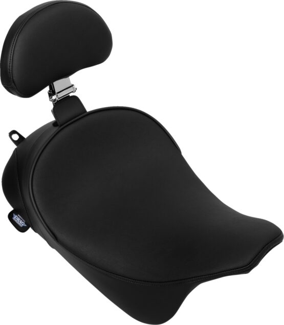 Drag Specialties Solo Front Seat Smooth with Backrest Option Harley FL 08-23
