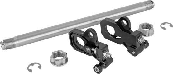 Performance Machine Axle Adjuster Kit Black Harley Touring Models