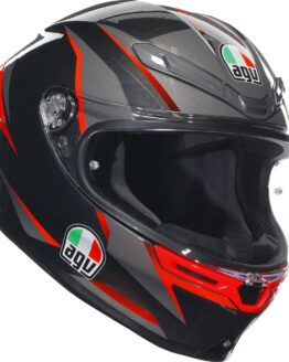 AGV K6 S Slashcut Helmet XL Black Gray Red