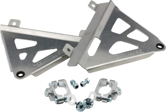 Works Connection Radiator Brace Set Silver Yamaha YZ125 YZ125X 2025
