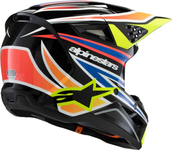 Alpinestars SM3 Youth Wurx Helmet YS Black/Yellow/Blue/Red - Image 4