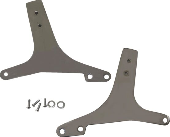 Drag Specialties Sissy Bar Side Plates Chrome For Harley FXR2 FXR3 FXR4