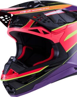 Alpinestars Supertech M10 Era MIPS Helmet Gloss Pink/Violet/Yellow Fluo Small