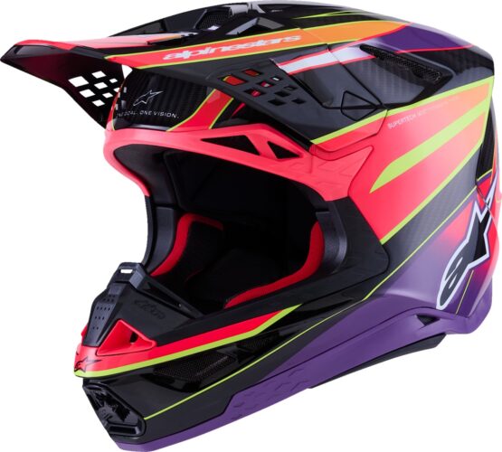Alpinestars Supertech M10 Era MIPS Helmet Gloss Pink/Violet/Yellow Fluo Small
