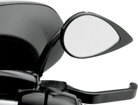 Drag Specialties Teardrop Handlebar Mirror Matte Black Universal - Image 3