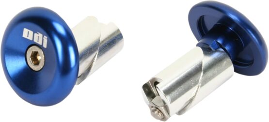 ODI Aluminum Handlebar End Plugs Blue Anodized Universal Pair