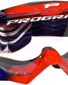 3200 Red / Blue Venom OTG Goggles - Clear Lens w/ Roll-Off System