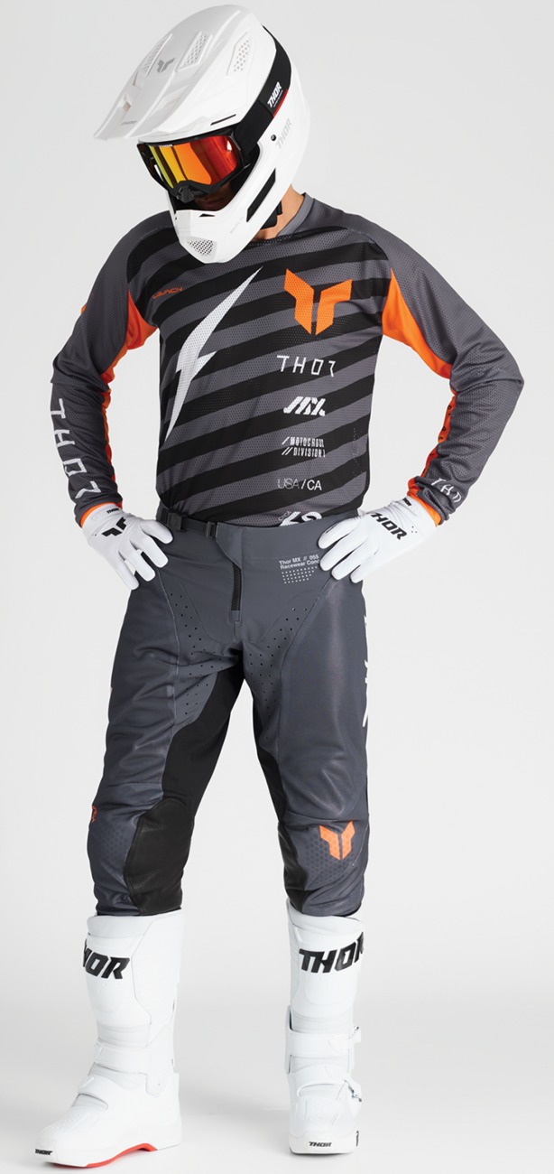 Thor Launchmode Vented Raid Pants Orange Black Gray Mens 32 - Image 3