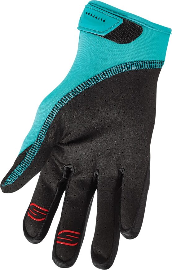Circuit Perforated Watercraft Gloves - Black/Aqua Unisex Adult Large - Image 3