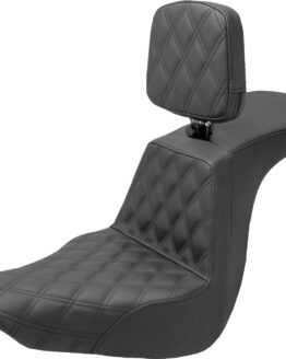 Saddlemen Tour Step-Up Seat with Backrest Black FLSB/FXLR 2018-2024