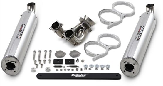Stage 5 Slip On Exhaust - Dual Brushed Mufflers - Image 3