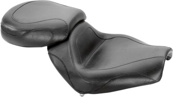 Sport Touring Plain Vinyl 2-Up Seat - Black