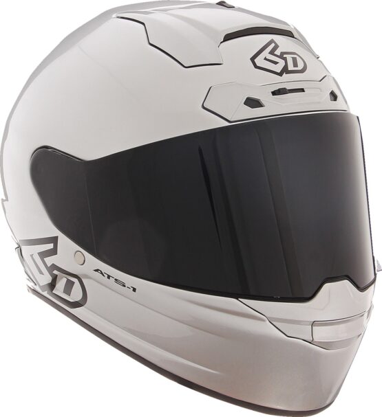 6D ATS-1R Solid Full Face Helmet Gloss Silver XL - Image 3
