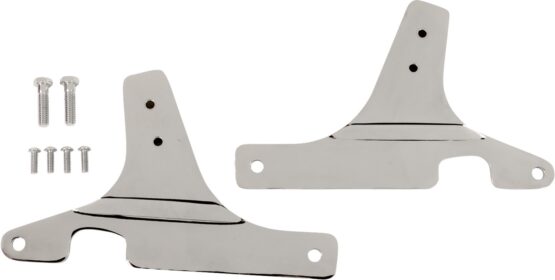 Drag Specialties Chrome Sissy Bar Side Plates For Harley FXST FXWG