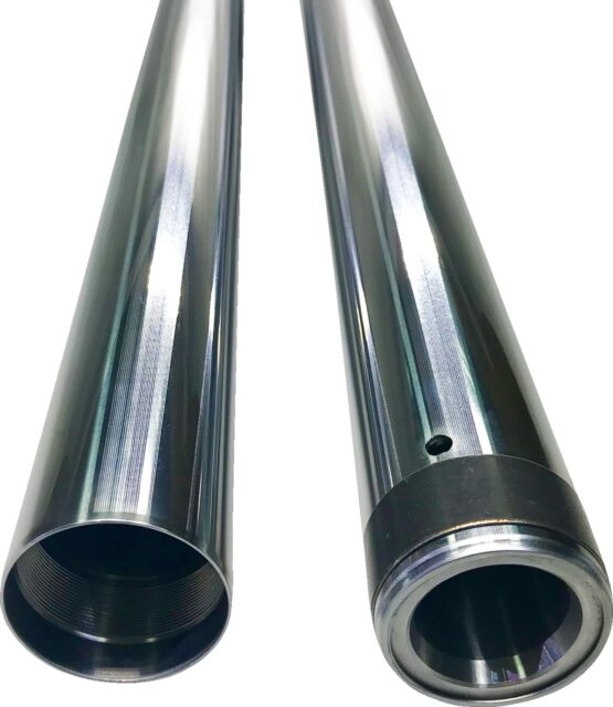 PRO-ONE 49mm Hard Chrome Fork Tubes Pair 25.5in For Harley Dyna Models - Image 2
