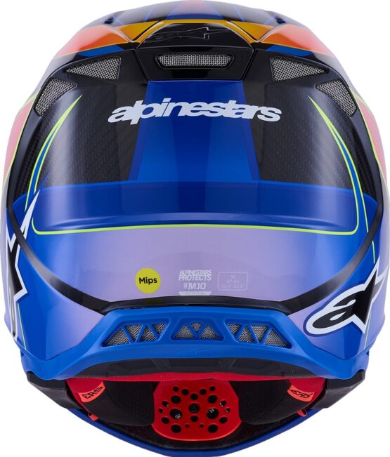 Alpinestars Supertech M10 Era MIPS Helmet Gloss Blue/Red/Yellow Fluo Large - Image 6