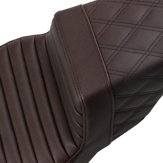 Step-Up Lattice Stitched 2-Up Seat Brown - Image 2
