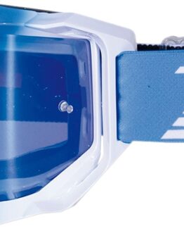 3200 Light Blue / White Venom OTG Goggles - Blue Dual Mirrored Lens