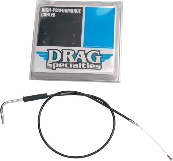 Drag Specialties Black Vinyl Throttle/Idle Cable 41-3/4in For Harley FL Models - Image 3