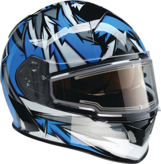 Z1R Warrant Neuron Snow Electric Helmet - Large Blue/Gray - Image 4