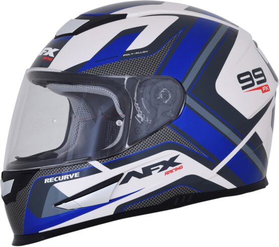 FX-99 Full Face Street Helmet Blue Small - Image 6