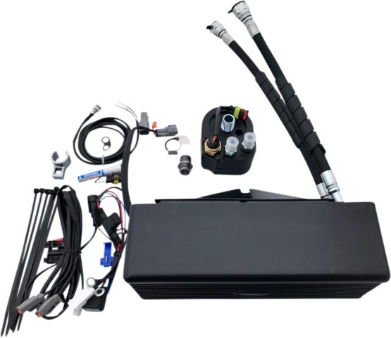 ULTRACOOL Oil Cooler Kit Flat Black For S&S T Series Dyna Models