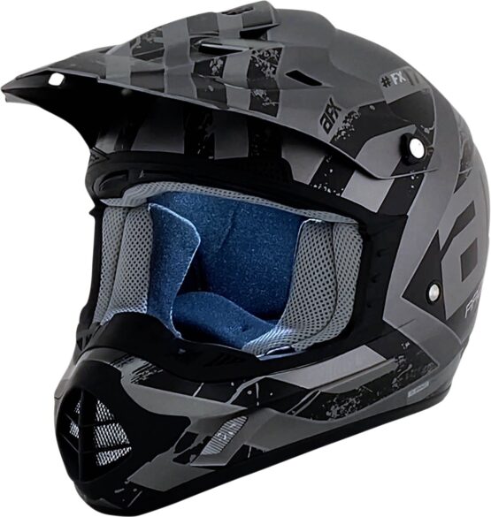 AFX FX-17 Attack Helmet Matte Black Frost Gray XS Adult Unisex