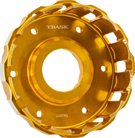 TRASK Billet Clutch Basket M8 Anodized Gold For Harley-Davidson - Image 2